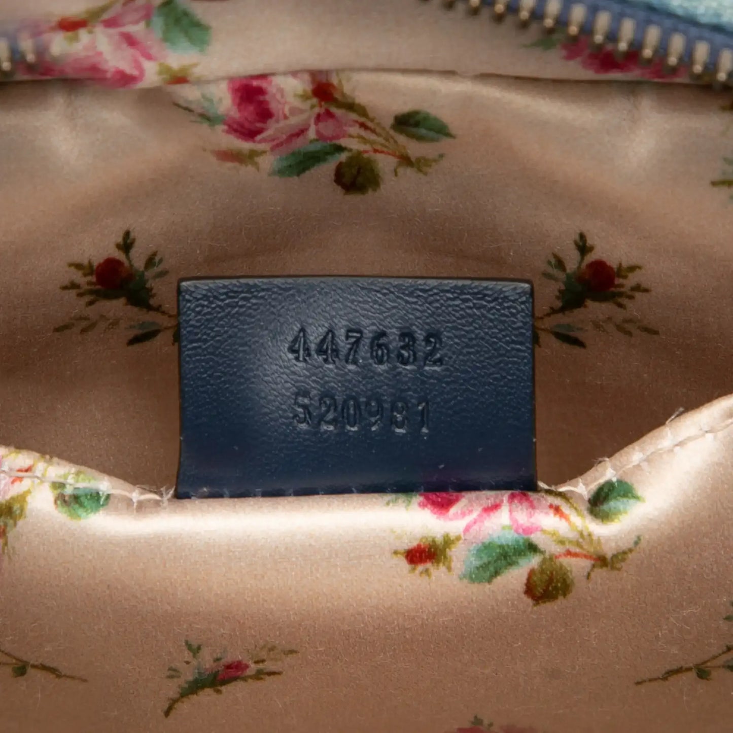 Gucci Small GG Marmont Matelasse Denim Pearly Crossbody