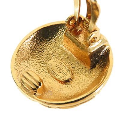 Chanel CC Gold Plated Clip On Earrings