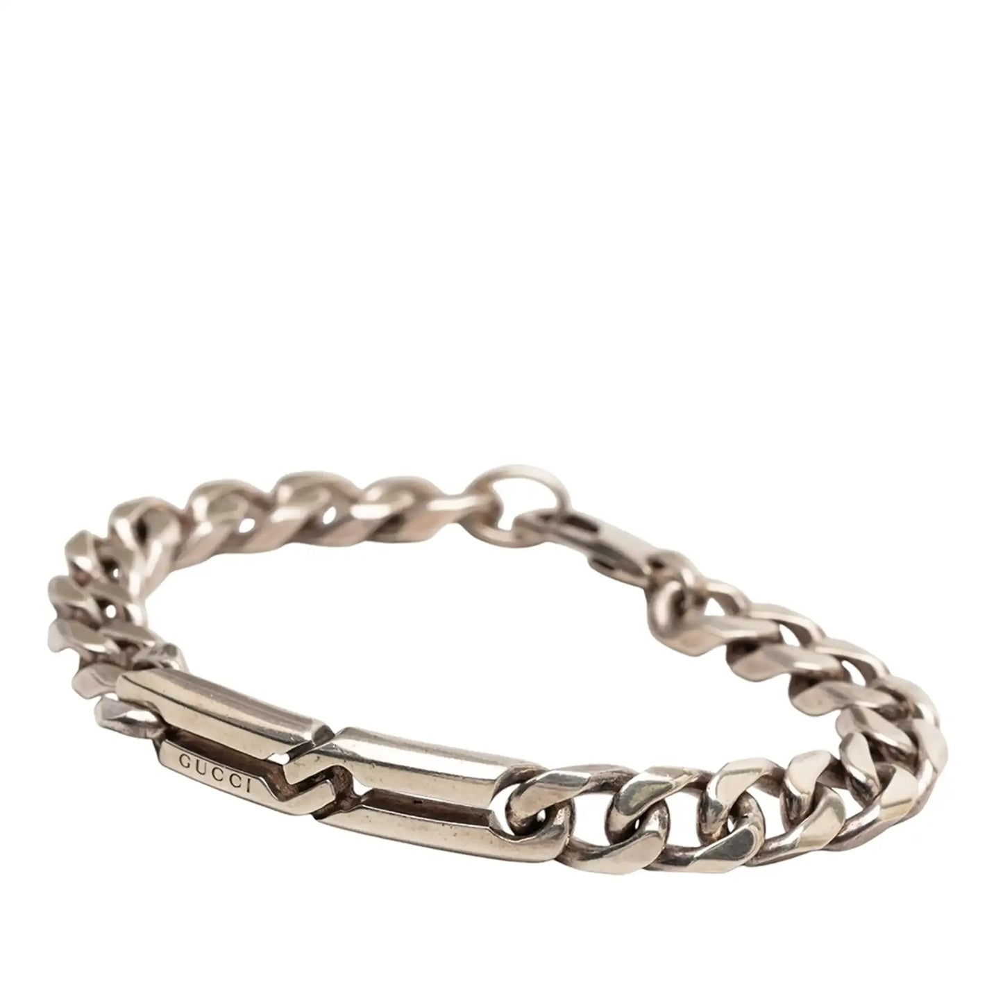 Gucci Sterling Silver Infinity Knot Chain Bracelet