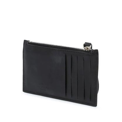 Valentino Leather VLTN Zip Card Holder