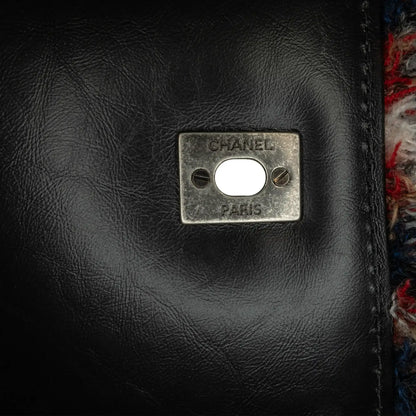 Chanel CC Tweed and Shearling Single Flap