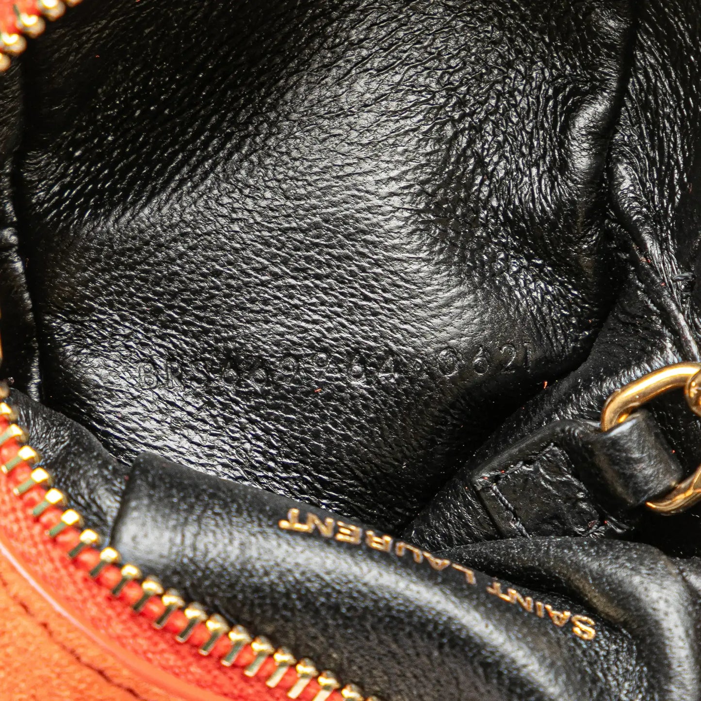Saint Laurent Suede and Calfskin Jamie Cube Charm Coin Pouch