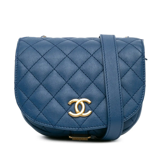 Chanel Quilted Grained Calfskin Casual Trip Messenger