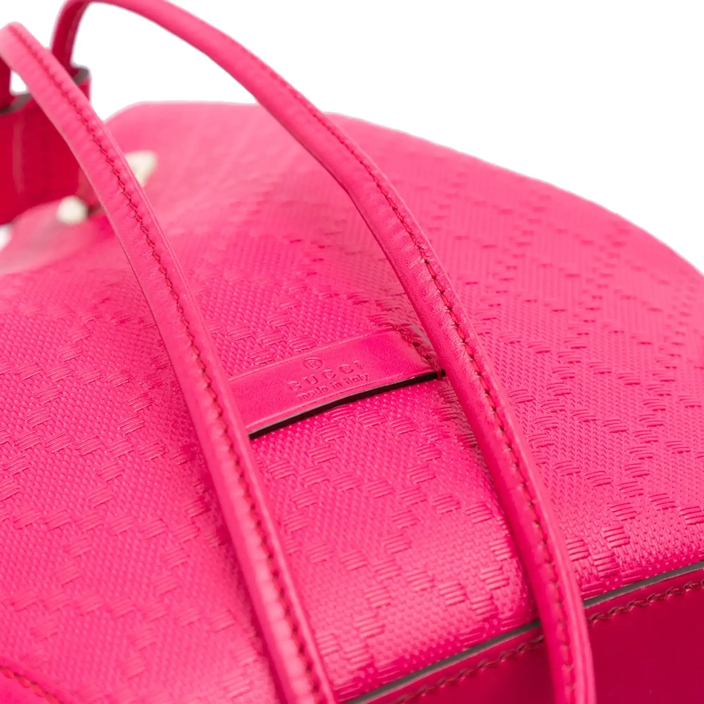 Gucci Diamante Leather Bright Bucket Bag