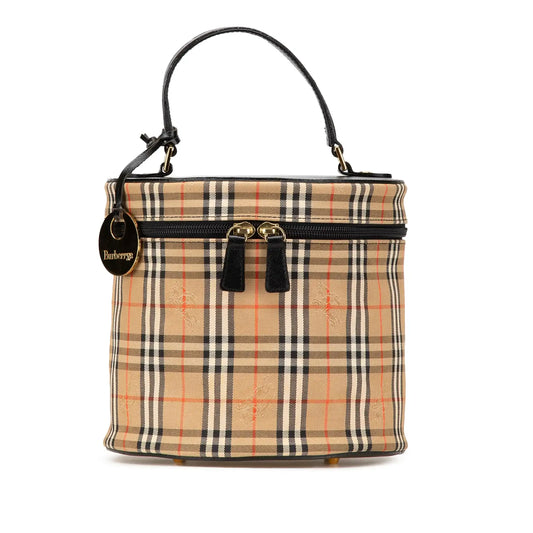 Burberry Haymarket Check Canvas Vanity Bag