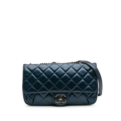 Chanel Quilted Glazed Calfskin Coco Pleats Flap