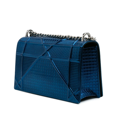 Dior Medium Metallic Patent Microcannage Diorama Crossbody