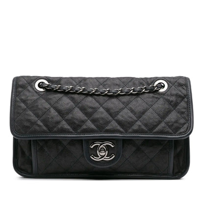 Chanel Medium Quilted Calfskin French Riviera Flap