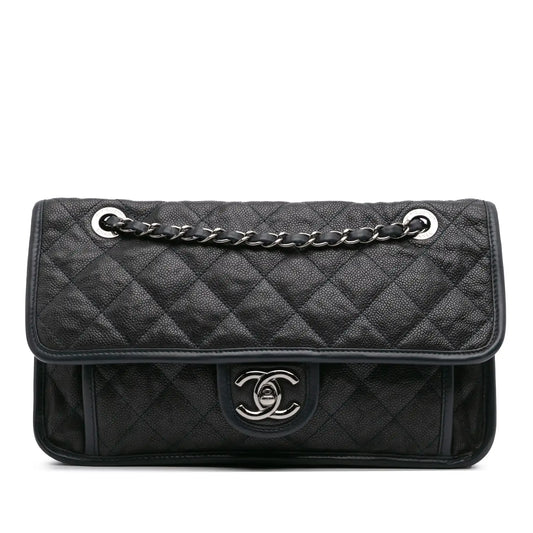 Chanel Medium Quilted Calfskin French Riviera Flap