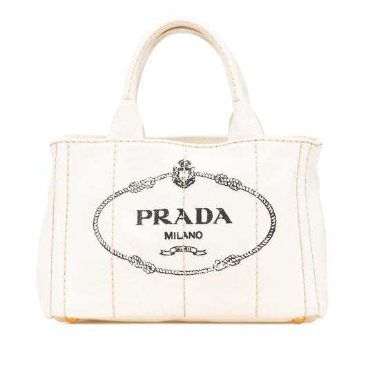 Prada Small Canvas Canapa Logo Satchel