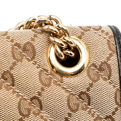 Gucci Mini GG Marmont Matelasse Canvas Flap Crossbody