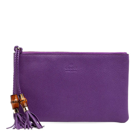 Gucci Calfskin Bamboo Clutch