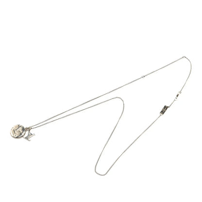 Louis Vuitton Silver Plated Monogram Charms Necklace