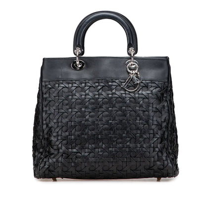 Dior Woven Lambskin Lady Dior Avenue Tote