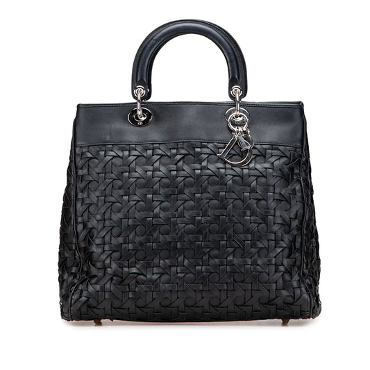 Dior Woven Lambskin Lady Dior Avenue Tote