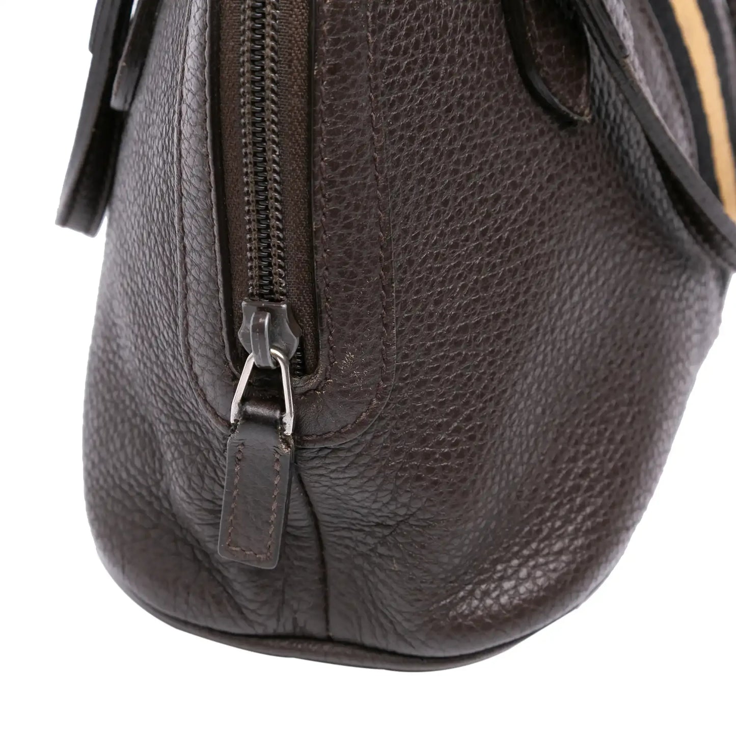 Gucci Mini Leather Web Dome Satchel