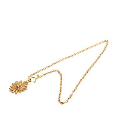 Chanel Gold Plated Leo Lion Sun Medallion Necklace