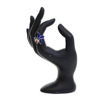 Louis Vuitton Silver Plated Enamel Fairytale Ring Set