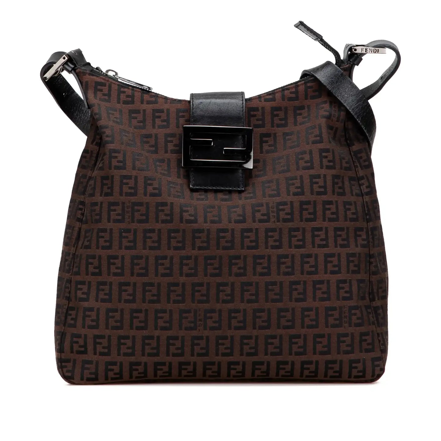 Fendi Zucchino Canvas Shoulder Bag