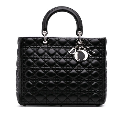 Dior Large Lambskin Cannage Lady Dior