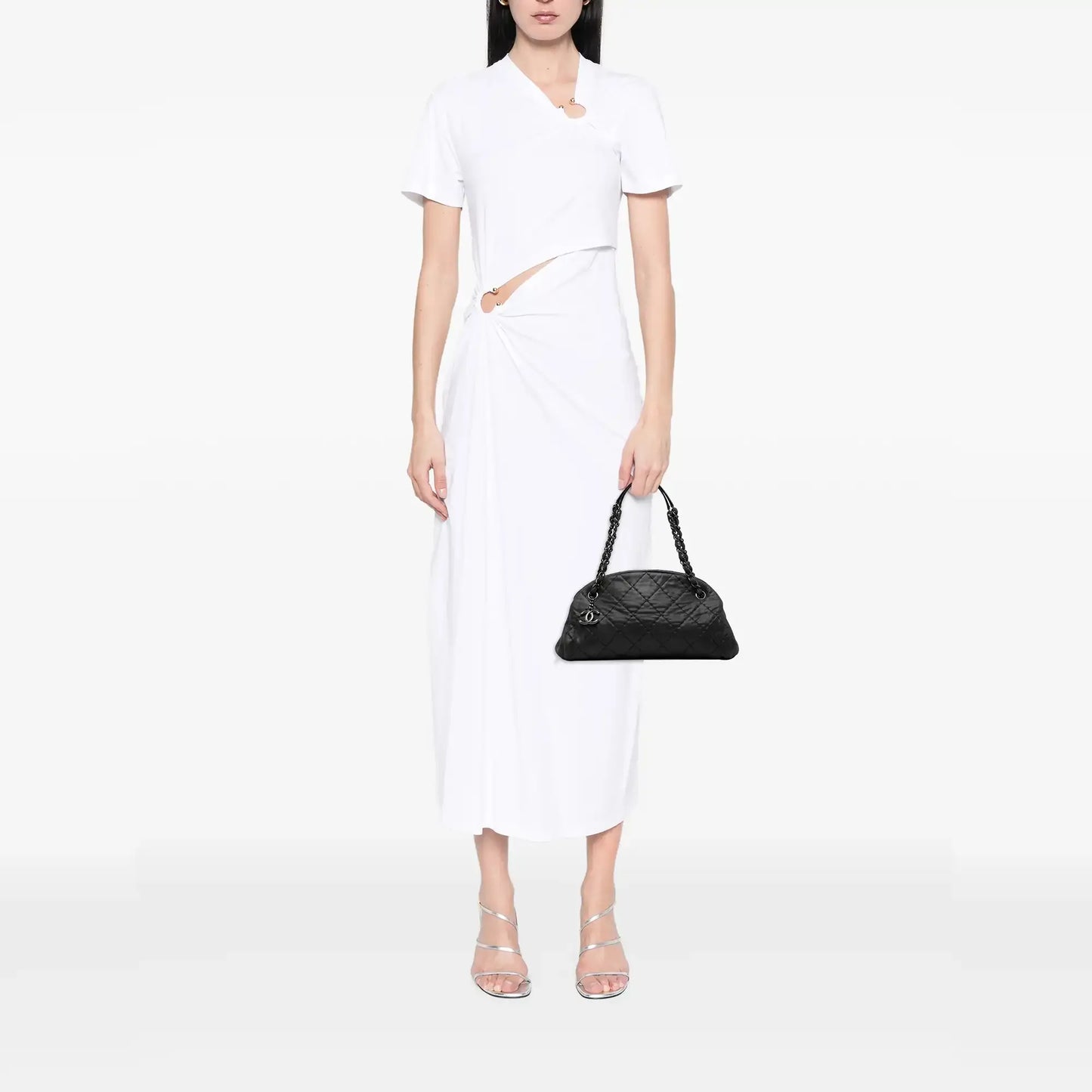 Chanel Medium Iridescent Calfskin Just Mademoiselle Bowling Bag