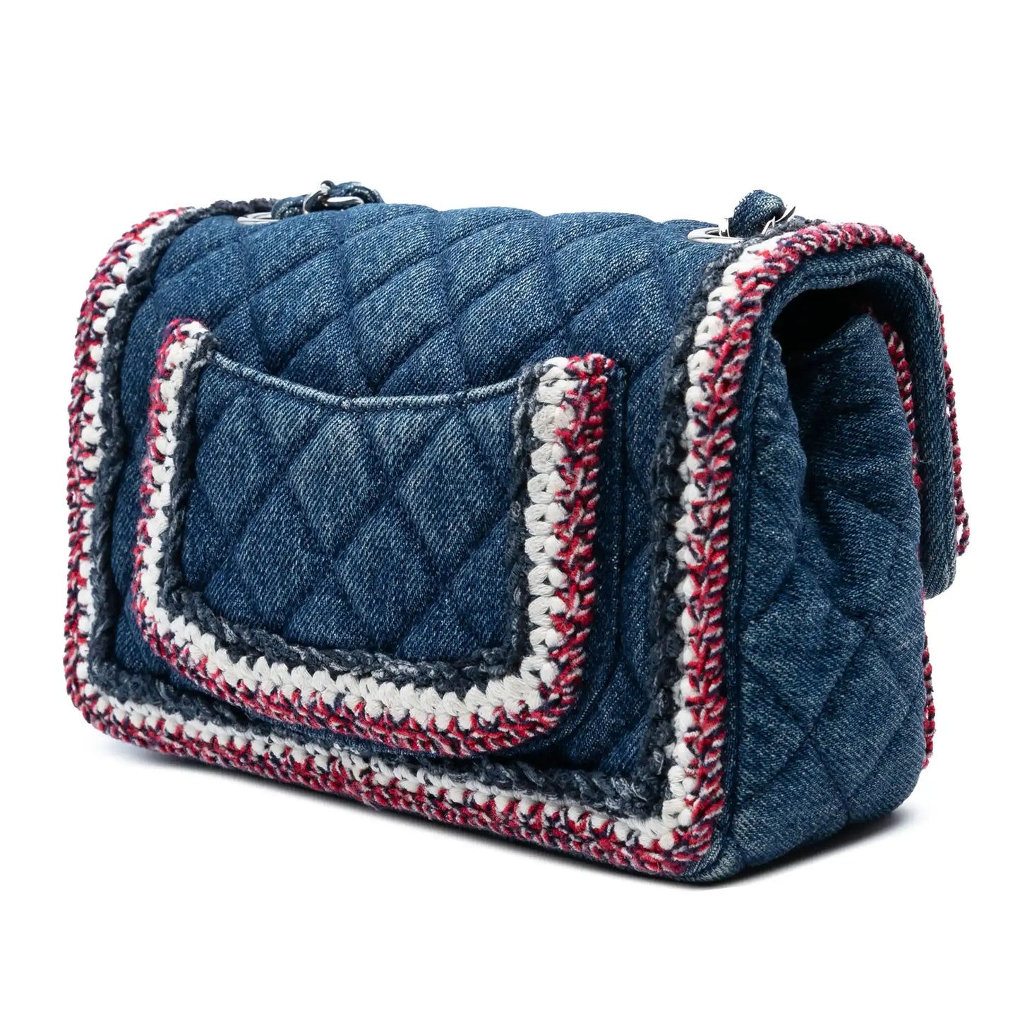Chanel Mini Rectangular Classic Denim Braided Single Flap