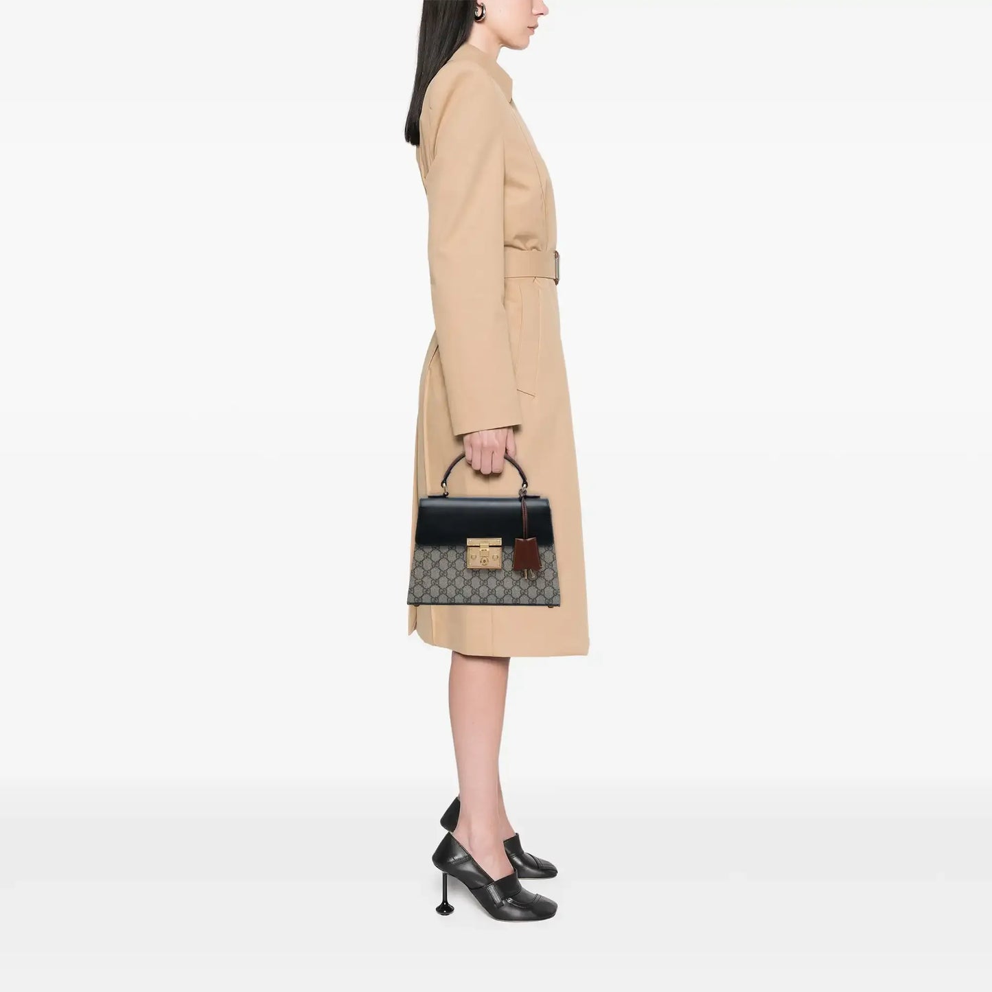 Gucci Small GG Supreme Padlock Satchel