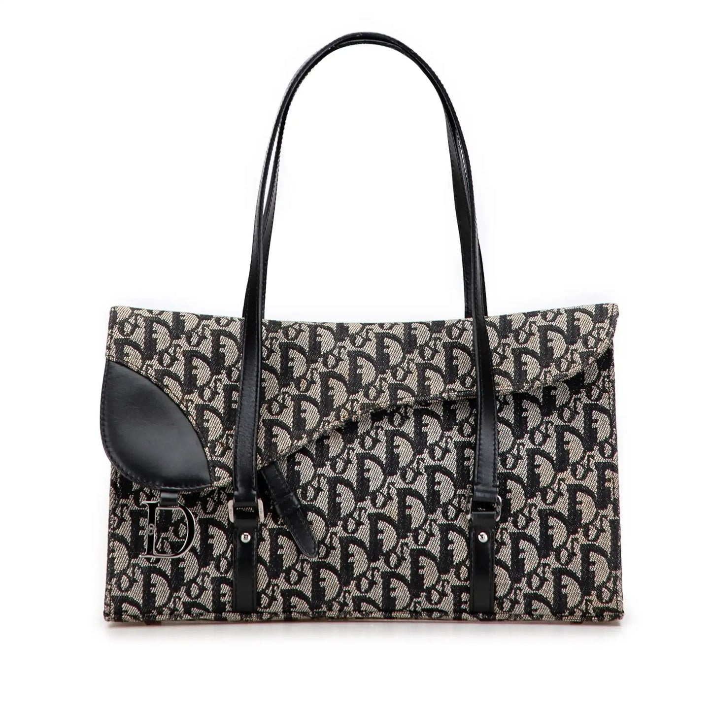 Dior Diorissimo Trotter Canvas Saddle Shoulder Bag