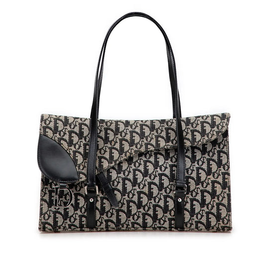 Dior Diorissimo Trotter Canvas Saddle Shoulder Bag