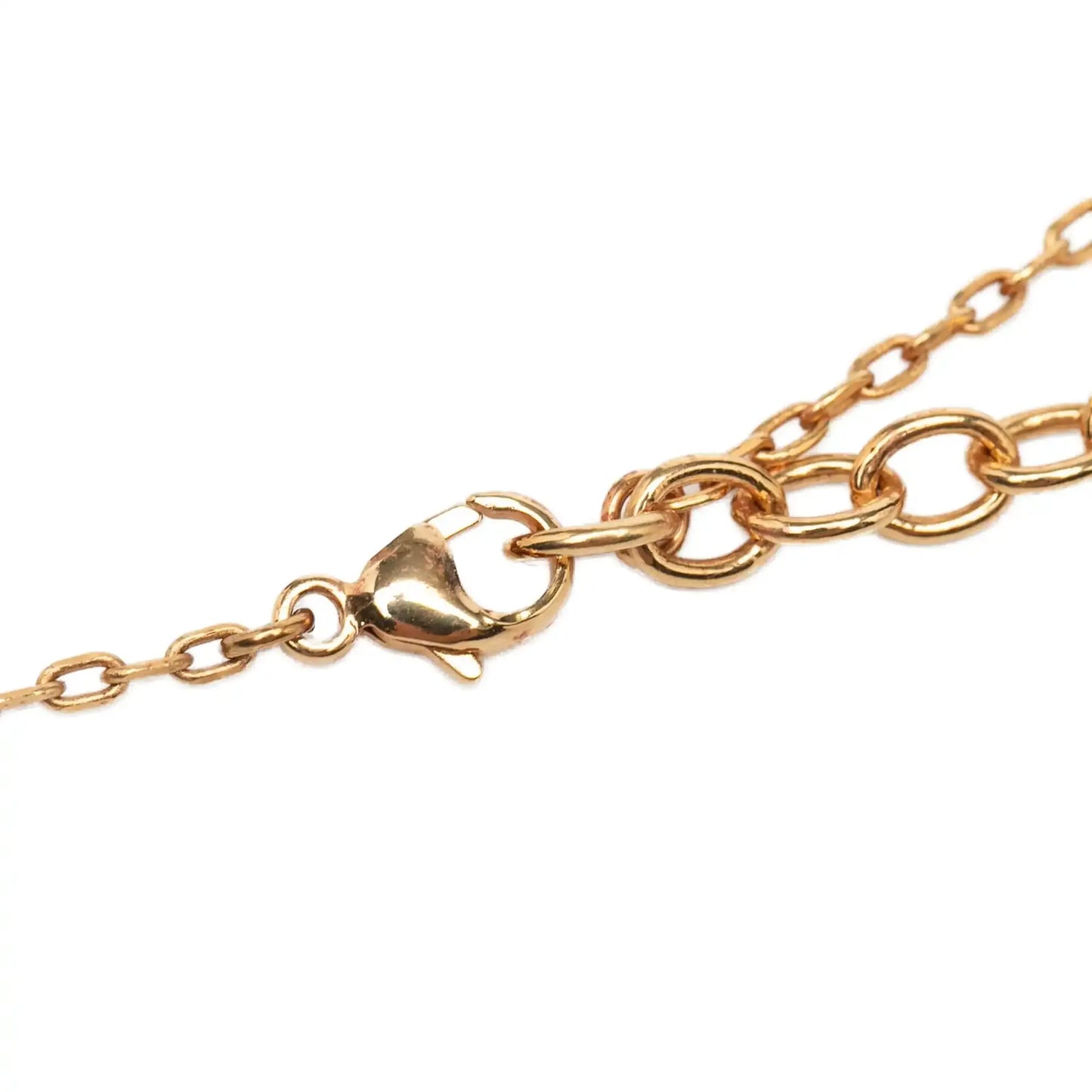 Louis Vuitton Gold Plated Rubber Heart Pendant Necklace