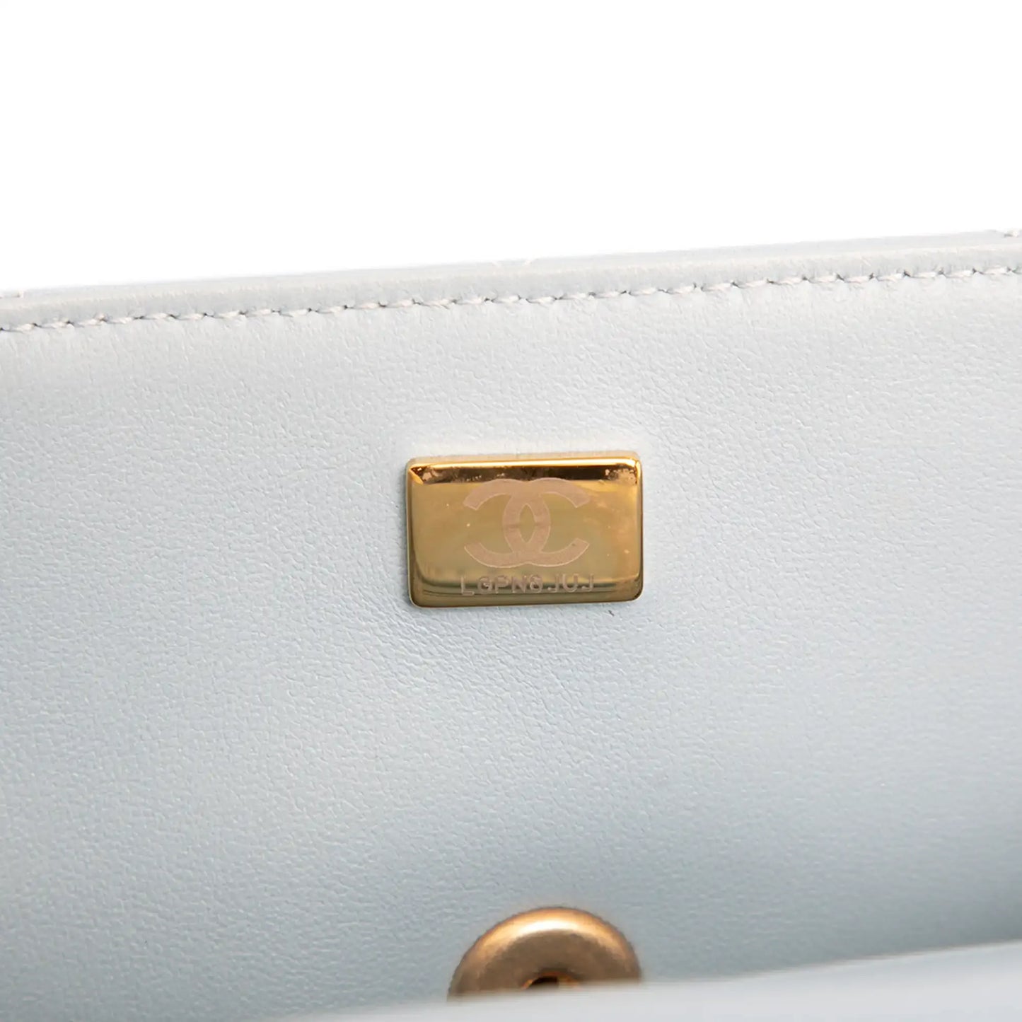 Chanel CC Quilted Lambskin Metal Twist Top Handle Flap