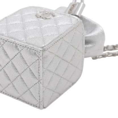 Chanel Mini Quilted Metallic Caviar Drawstring Bucket Bag