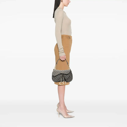Dior Diorissimo Canvas Double Saddle Bag