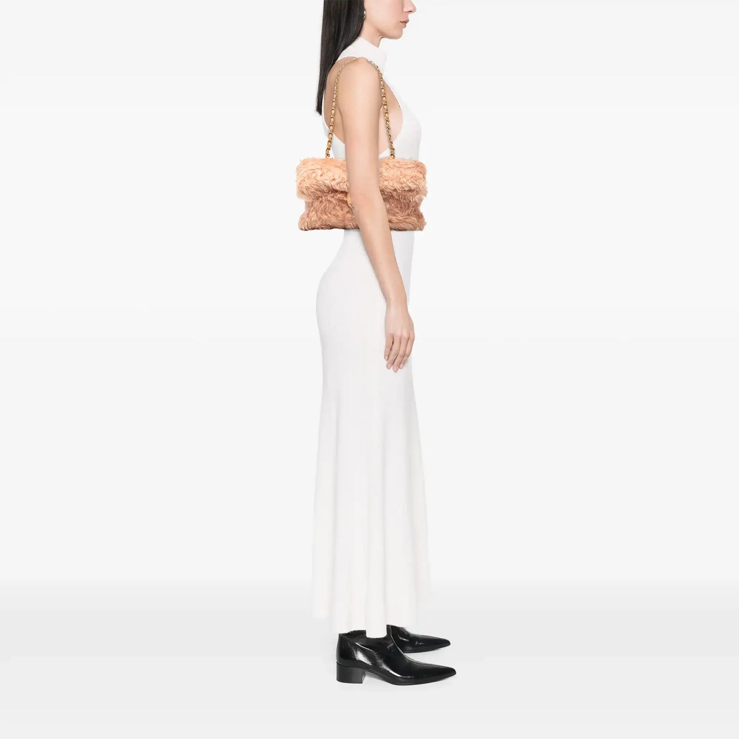 Chanel CC Fantasy Fur Clutch with Chain