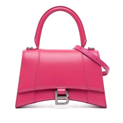Balenciaga Small Shiny Box Calfskin Hourglass Satchel