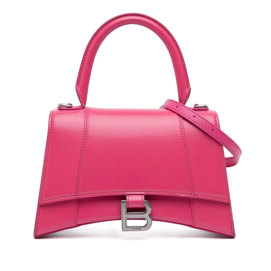 Balenciaga Small Shiny Box Calfskin Hourglass Satchel