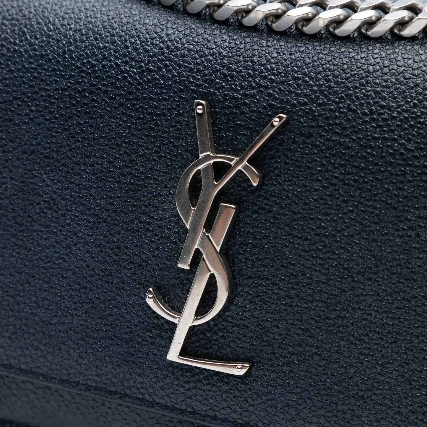 Saint Laurent Small Grained Calfskin Monogram Sunset Crossbody