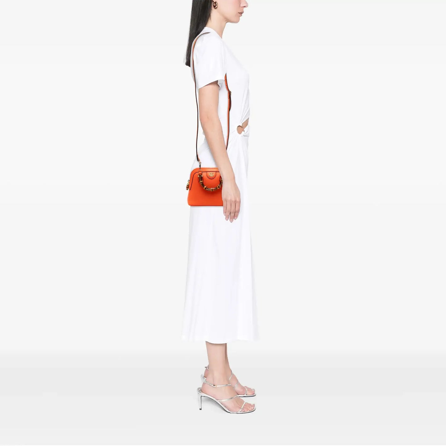 Gucci Mini Dollar Calfskin Bamboo Diana Dome Satchel