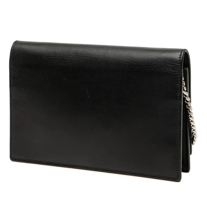 Saint Laurent Calfskin Cloud Star Applique Classic Monogram Kate Tassel Wallet on Chain