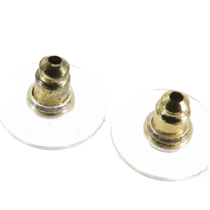 Chanel Gold Plated Crystal Faux Pearl CC Drop Push Back Earrings