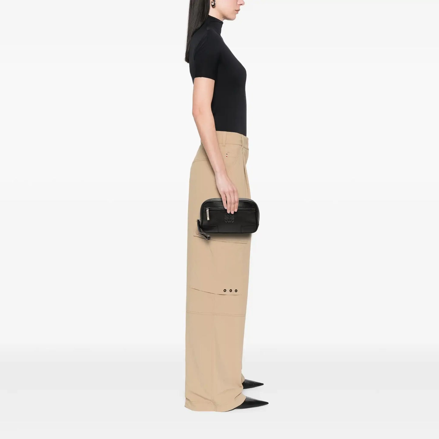 Loewe Leather Anagram Clutch