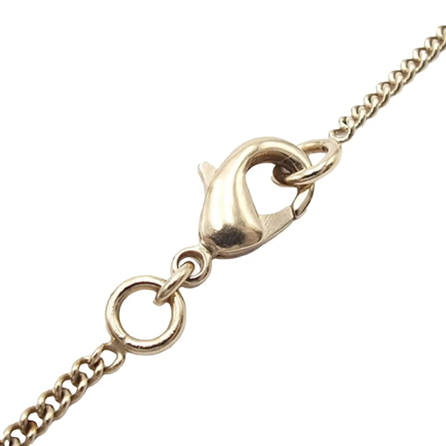 Chanel Gold Plated CC Faux Pearl Lace Pendant Necklace