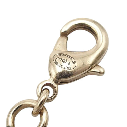 Chanel Gold Plated CC Faux Pearl Flower Drop Pendant Necklace