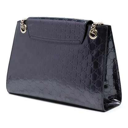 Gucci Large Guccissima Patent Emily Shoulder Bag