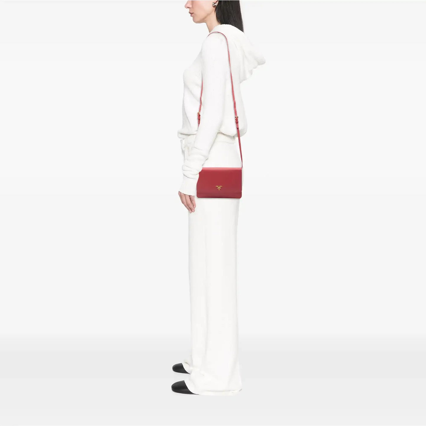 Prada Saffiano Wallet on Strap