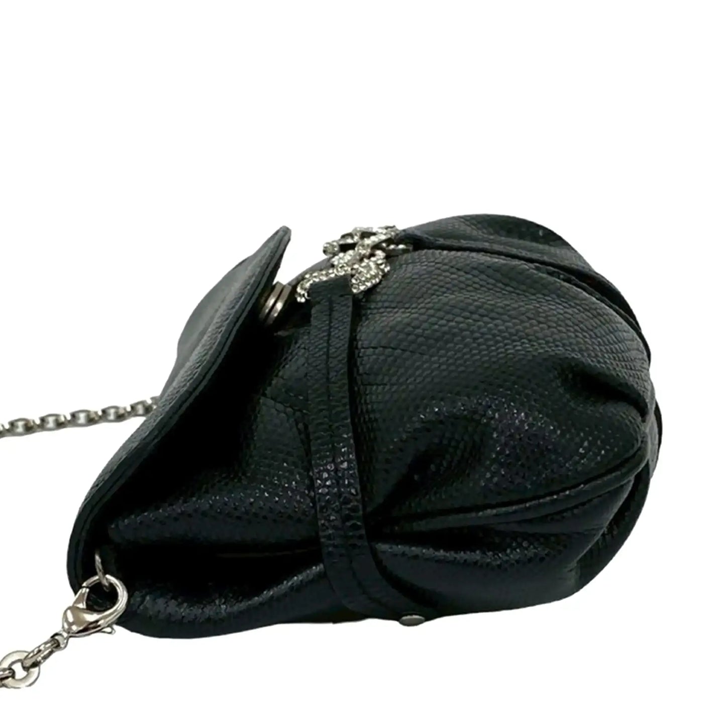 Ferragamo Embossed Leather Gancini Chain Shoulder Bag