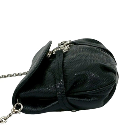Ferragamo Embossed Leather Gancini Chain Shoulder Bag