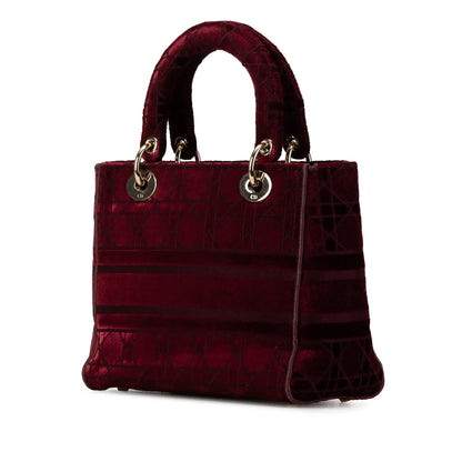 Dior Medium Velvet Cannage Lady D Lite