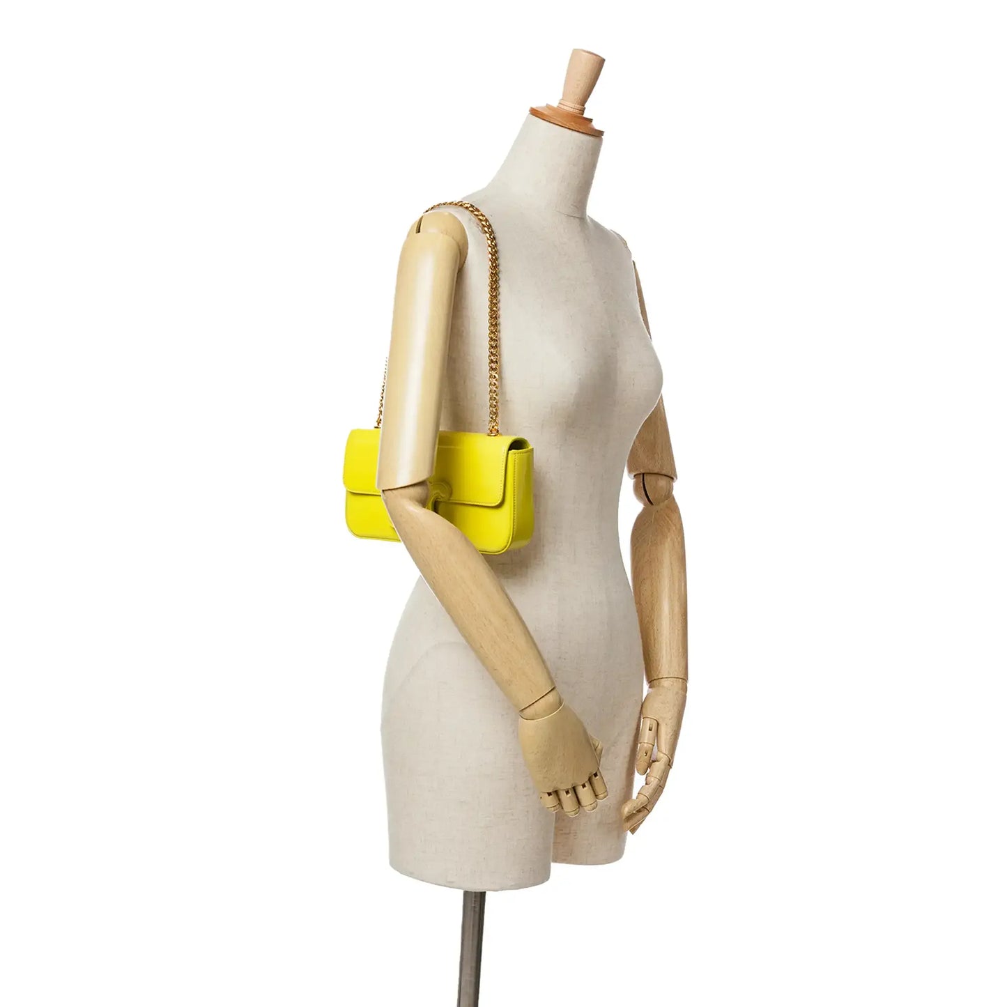 Celine Calfskin Cuir Triomphe Chain Shoulder Bag