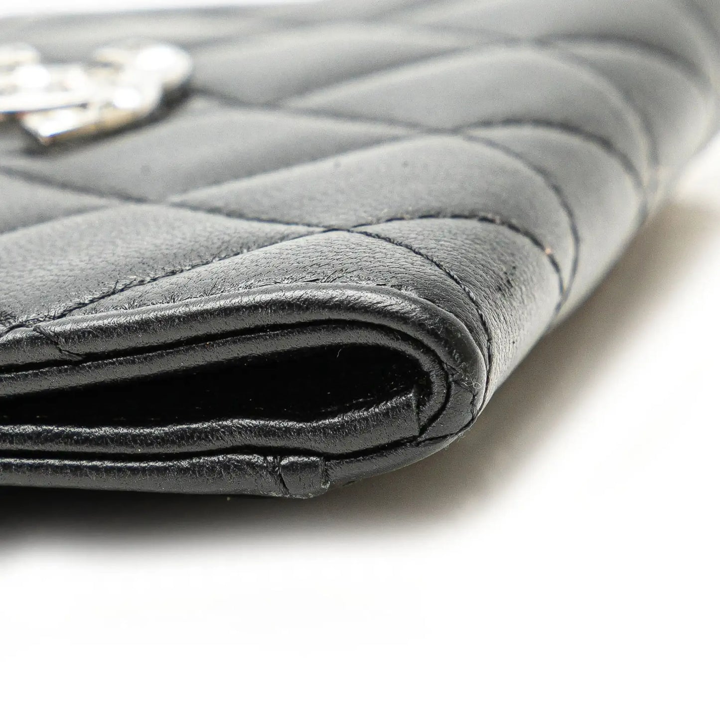 Chanel CC Quilted Lambskin Coin and Card Case